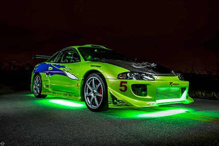 green neon lights for cars